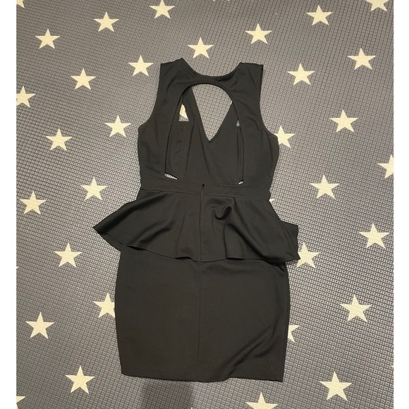 Black mini dress with cut outs and open back - Picture 2 of 3